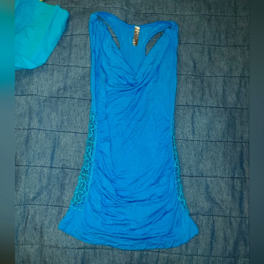 Elegant Blue Sleeveless Dress